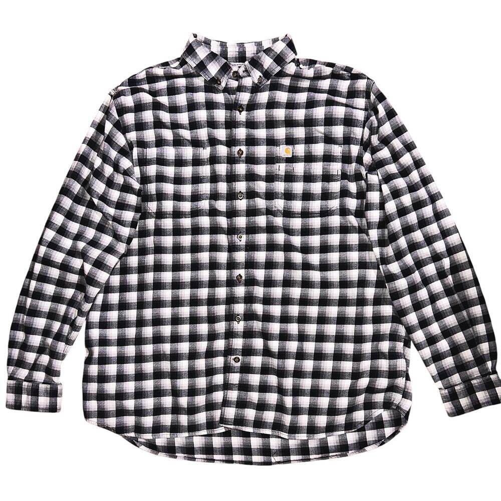 Carhartt Relaxed Fit Flannel Plaid Long Sleeve Shirt 2XL Tall